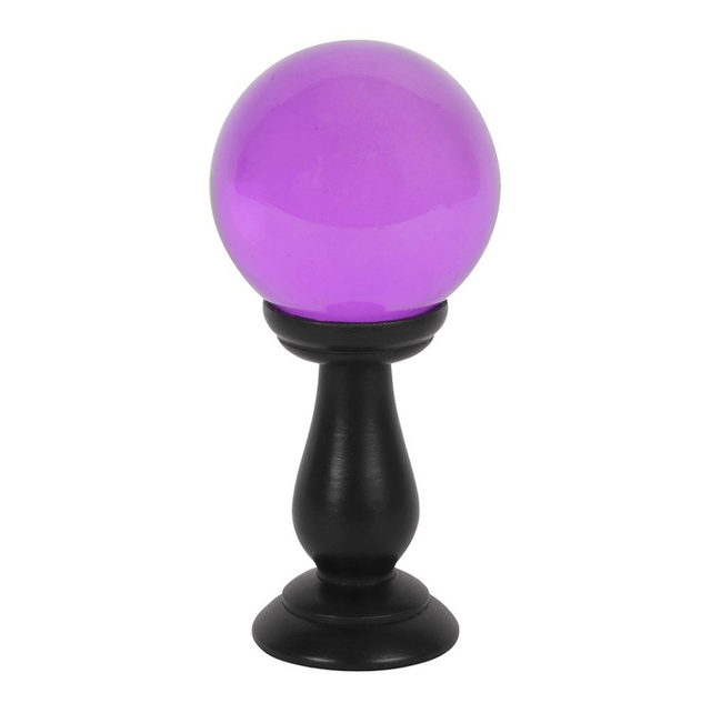 Purple Crystal Ball on Stand