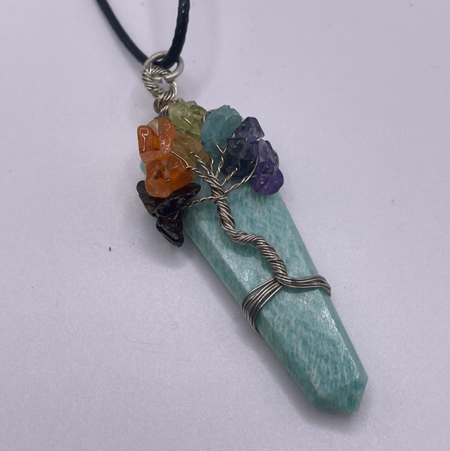 Amazonite Tree of Life Pendant