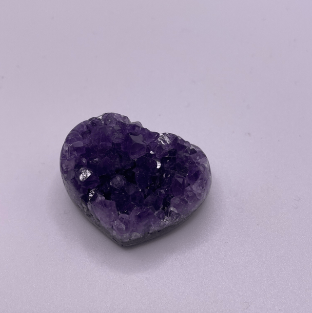 Amethyst Druzy Heart - 4 