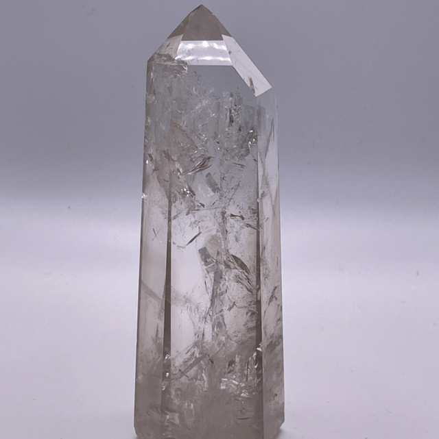 Clear Quartz Tower Fire & Ice