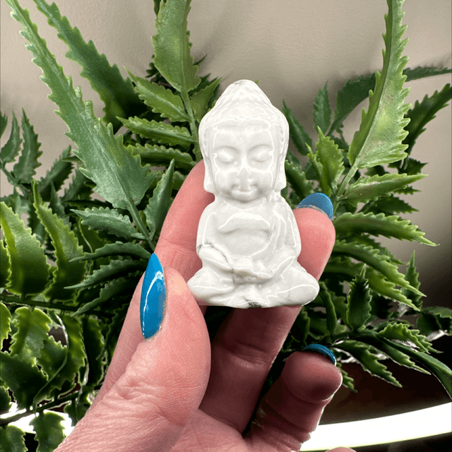 White Howlite Baby Buddha