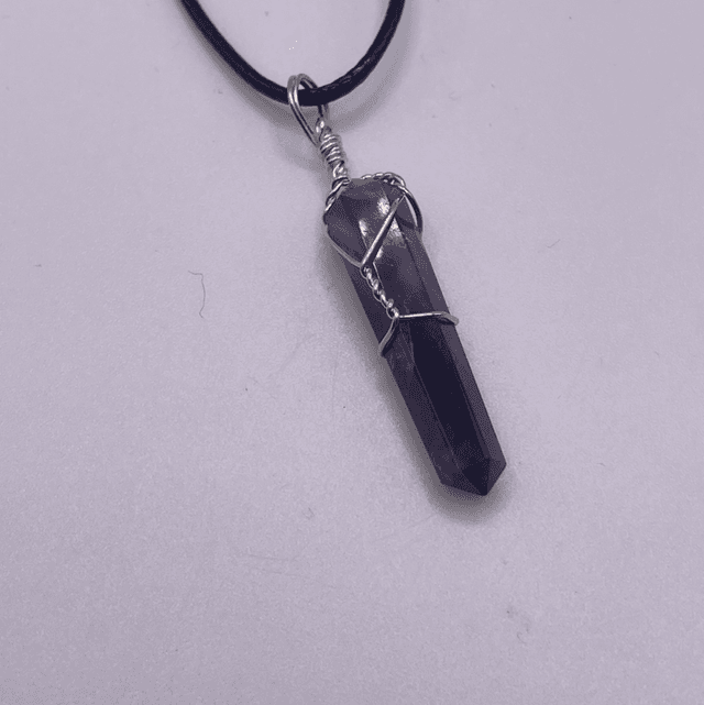 Amethyst Point Wire Wrap Necklace