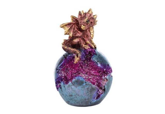 Baby Dragon LED Geode Egg
