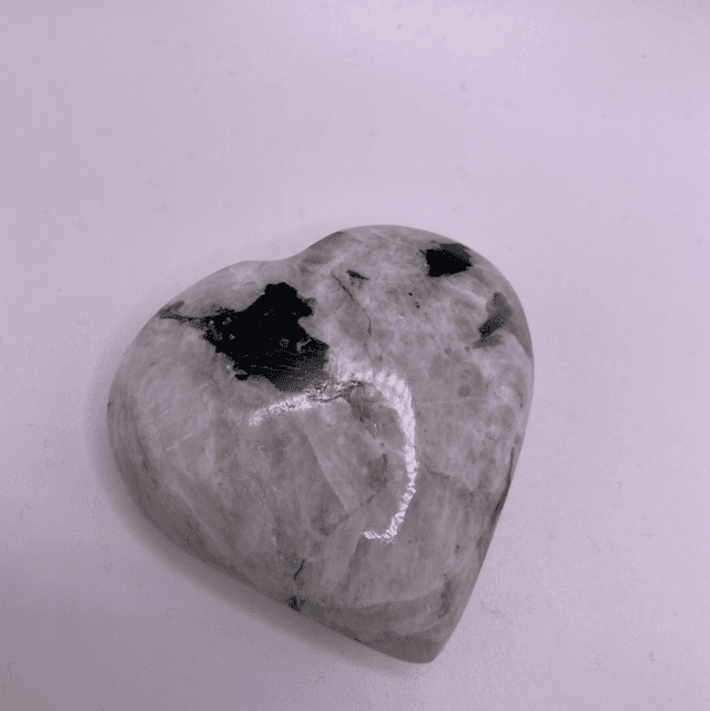 Rainbow Moonstone Heart