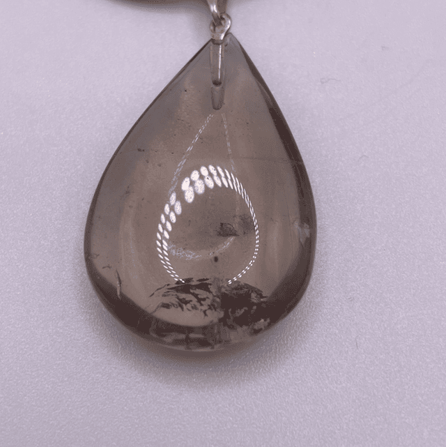 Smokey Quartz Teardrop Pendant