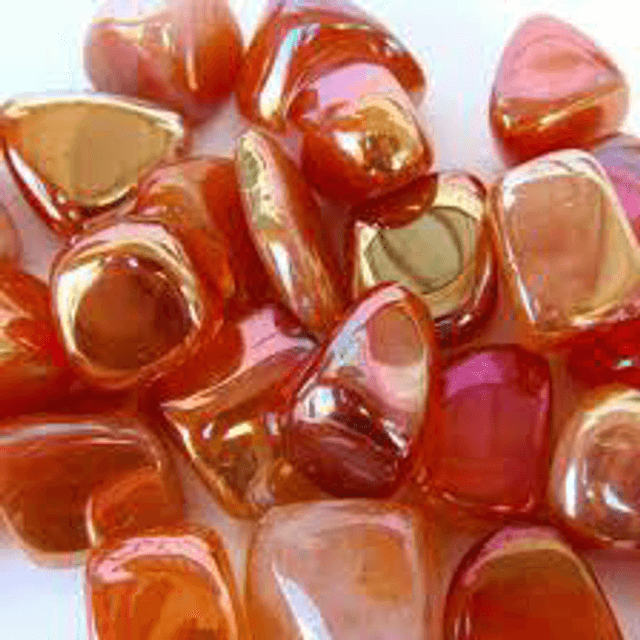Sunset Aura Quartz Tumblestone
