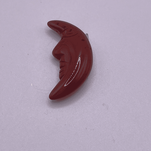 Red Jasper Moon with Face
