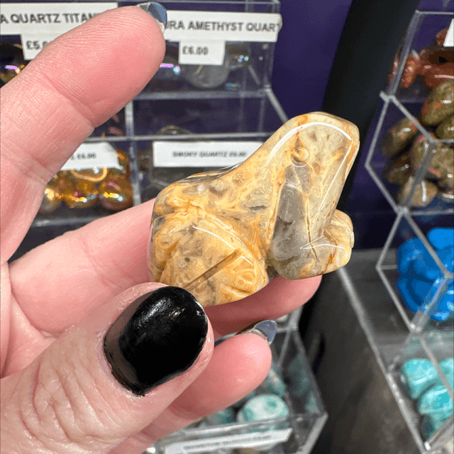 Yellow Jasper Frog 