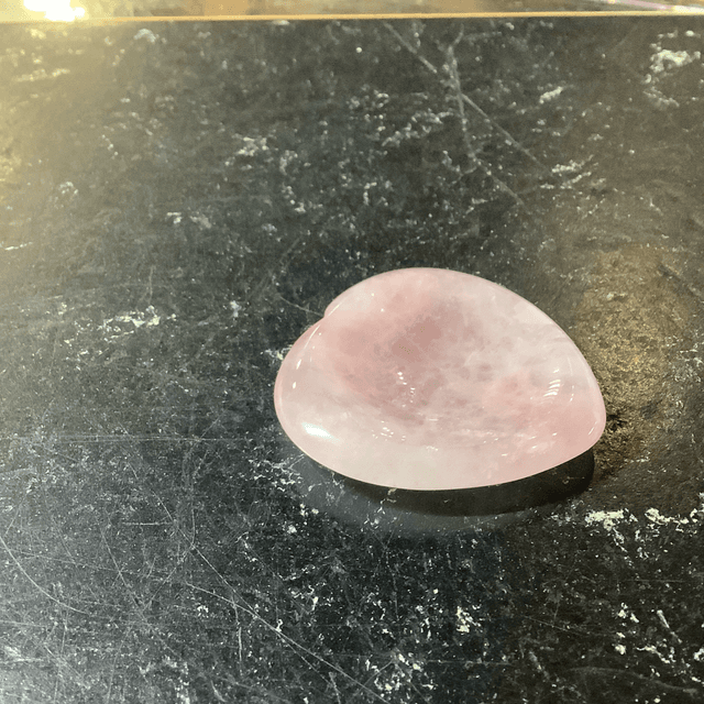 Rose Quarts Heart Thumb Stone 
