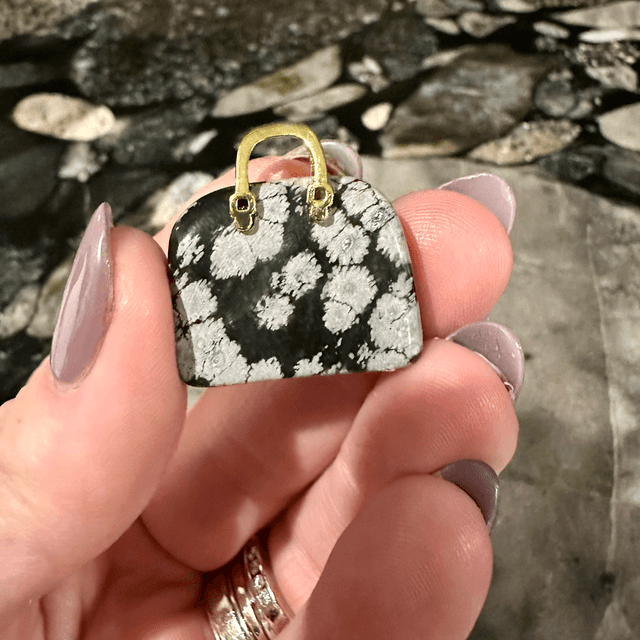 Snowflake Obsidian Handbag