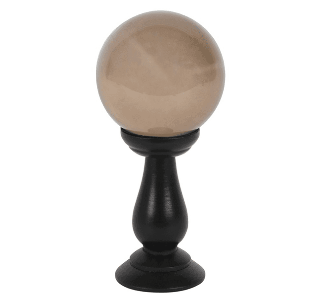 Smokey Grey Crystal Ball on Stand