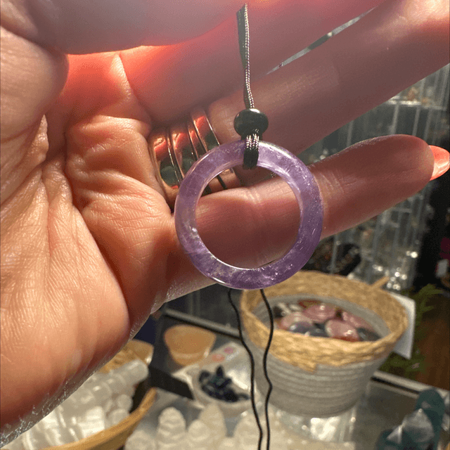 Amethyst Ring Necklace 