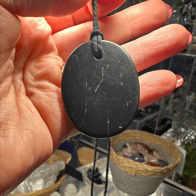 Oval Shungite Pendant 