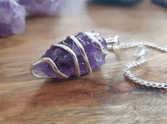 Amethyst Wire Wrap Pendulum