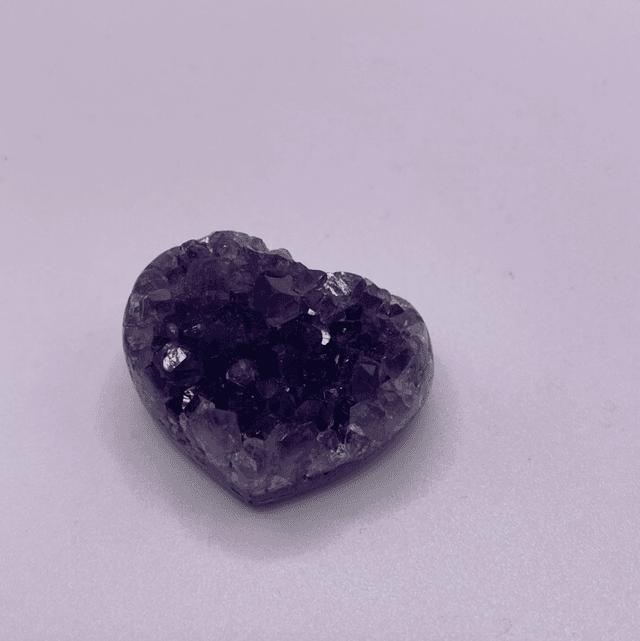 Amethyst Druzy Heart - 4 