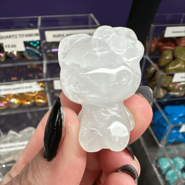 Clear Quartz Hello Kitty