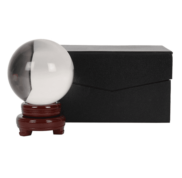 13cm Clear Crystal Ball on Stand